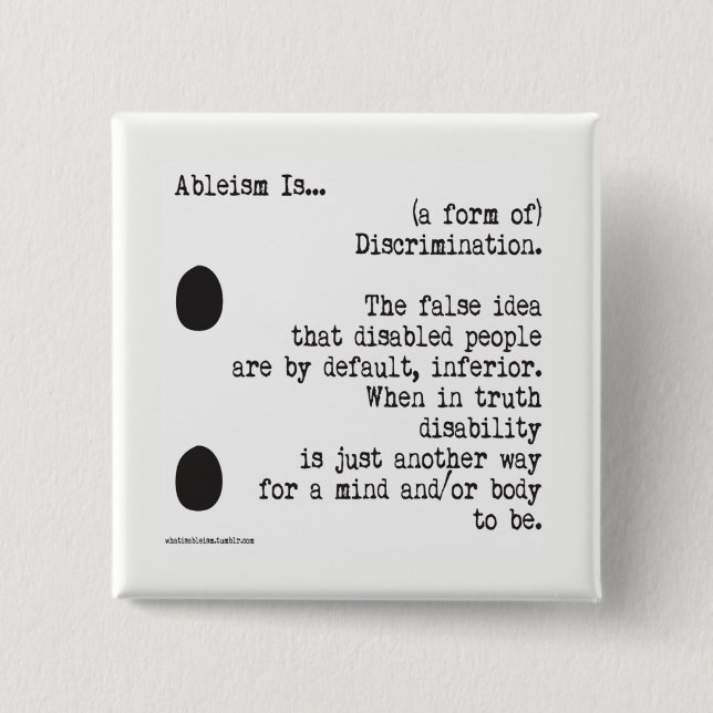 Macaron Carré 5 Cm L'Ableism est… (Devant)