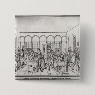 Macaron Carré 5 Cm Laboratoire de chimie de baron Justus von Liebig