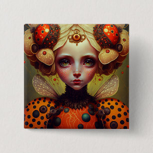 Macaron Carré 5 Cm Ladybug Queen 2 mignonne Imaginaire Art