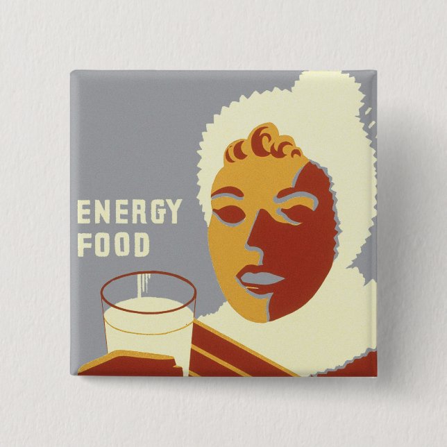 Macaron Carré 5 Cm Lait pour la chaleur (Devant)