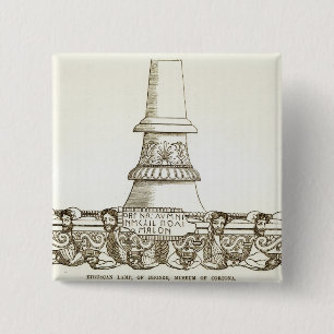 Macaron Carré 5 Cm Lampe en bronze d'Etruscan dans le musée de