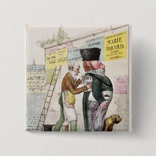 Macaron Carré 5 Cm L'amusement d'un autocollant de Bill, 1820