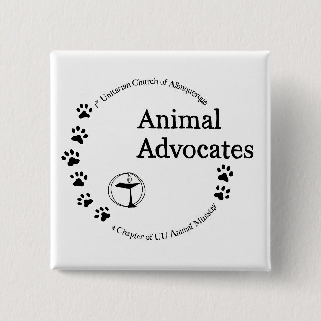 Macaron Carré 5 Cm L'animal d'UU préconise le logo (Devant)