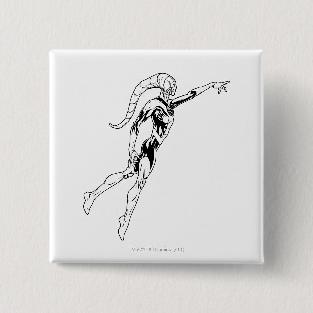 Macaron Carré 5 Cm Lanterne bleue 11 (Devant)