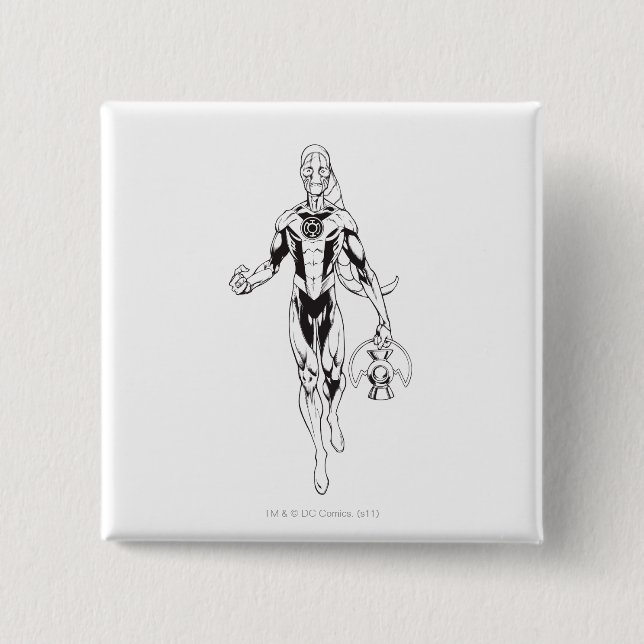 Macaron Carré 5 Cm Lanterne bleue 6 (Devant)