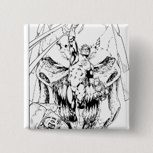 Macaron Carré 5 Cm Lanterne verte avec le courant de la lumière