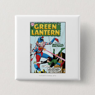 Macaron Carré 5 Cm Lanterne verte contre le clown