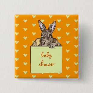 Macaron Carré 5 Cm lapin jaune dans la boîte