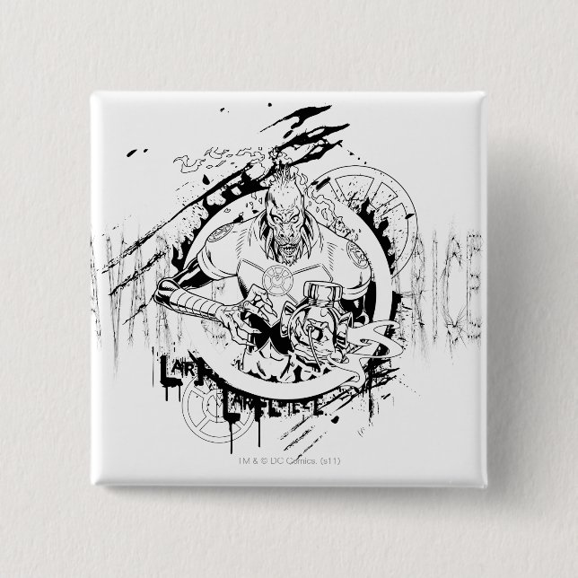 Macaron Carré 5 Cm Larfleeze - Agent Orange 15 (Devant)