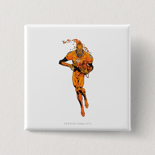 Macaron Carré 5 Cm Larfleeze - Agent Orange 4 (Devant)