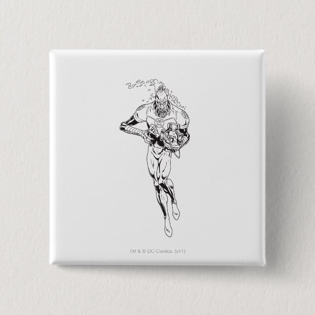 Macaron Carré 5 Cm Larfleeze - Agent Orange 6 (Devant)