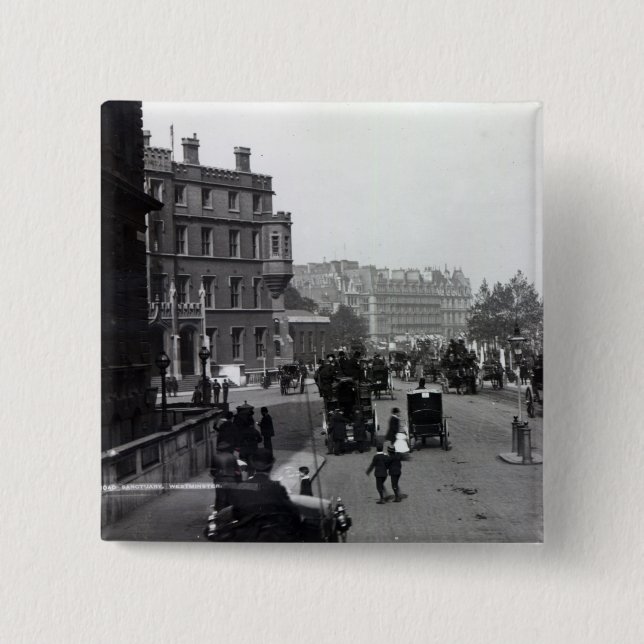 Macaron Carré 5 Cm Large sanctuaire, Westminster (Devant)