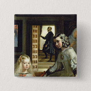 Macaron Carré 5 Cm Las Meninas ou la famille de Philip IV, c.1656 2