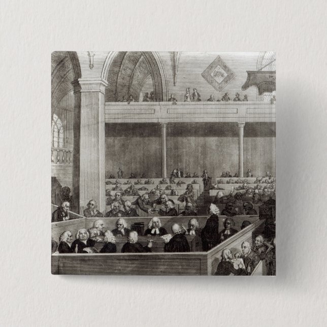 Macaron Carré 5 Cm L'Assemblée générale de Kirk de l'Ecosse (Devant)