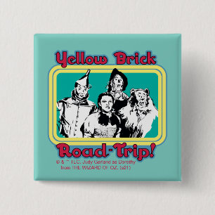 Macaron Carré 5 Cm L'Assistant D'Oz™   Route en brique jaune!