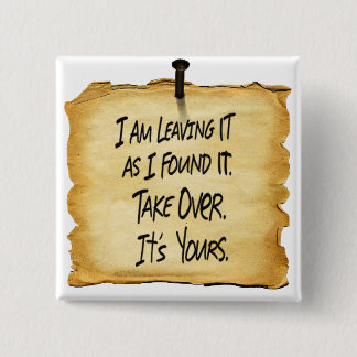 Macaron Carré 5 Cm L'atlas du signe de Wyatt a gesticulé le bouton