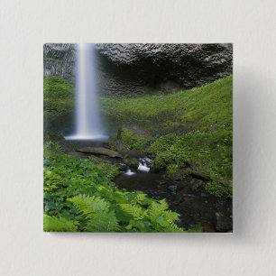 Macaron Carré 5 Cm Latourell Falls, gorge du Columbia, Oregon,