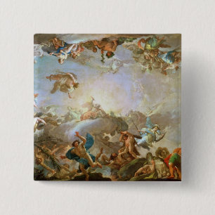 Macaron Carré 5 Cm L'automne du Giants assiégeant Olympe, 1764 (oi