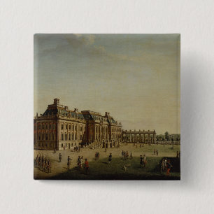 Macaron Carré 5 Cm L'avant de jardin du château de ville, 1773