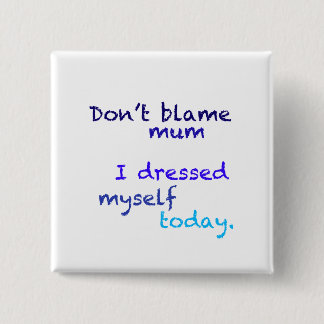 Macaron Carré 5 Cm Le bleu I s'est habillé se boutonnent aujourd'hui