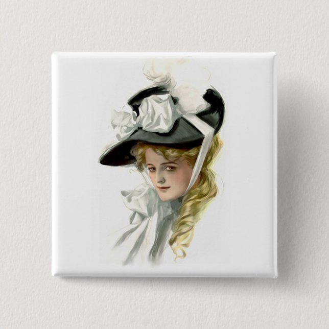 Macaron Carré 5 Cm Le Bonnet noir (Devant)