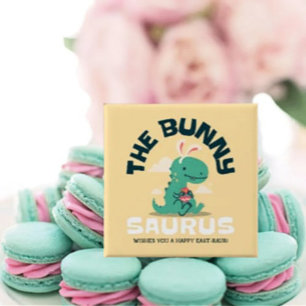 Macaron Carré 5 Cm Le Bouton Bunny Saurus