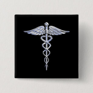 Macaron Carré 5 Cm Le chrome aiment le décor Médicale de noir de