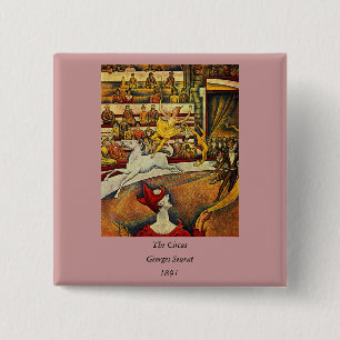 Macaron Carré 5 Cm Le cirque de Georges Seurat (1891)