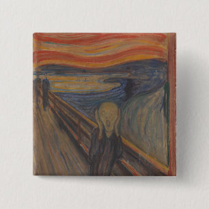Macaron Carré 5 Cm Le cri de la nature par Edvard Munch 1893