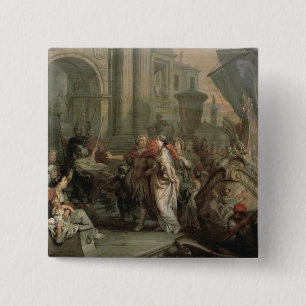 Macaron Carré 5 Cm Le débarquement de Cléopâtre au tarse (huile