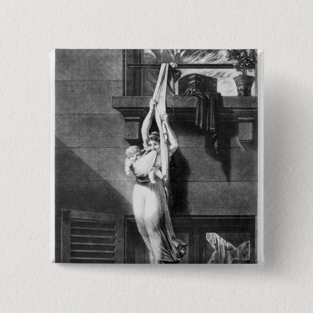 Macaron Carré 5 Cm Le feu (Devant)