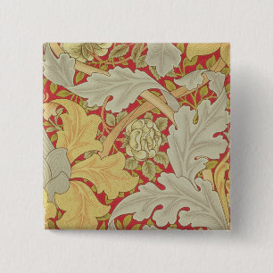 Macaron Carré 5 Cm Le feuille d'acanthe et sauvage se sont levés sur