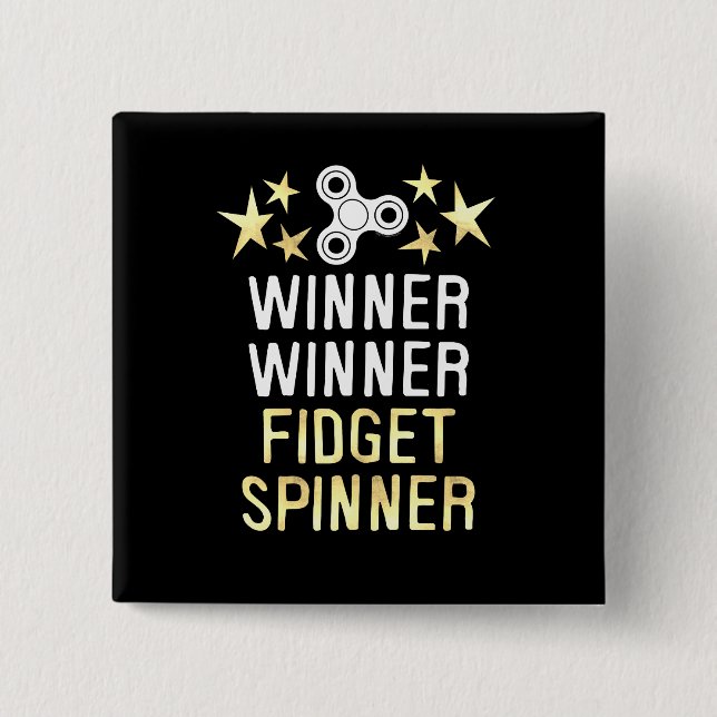 Macaron Carré 5 Cm Le gagnant du prix Fidget Spinner (Devant)