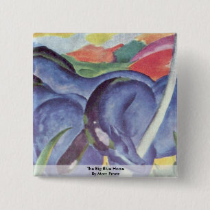 Macaron Carré 5 Cm Le grand cheval bleu par Marc Franz