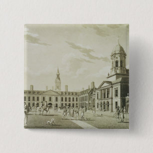 Macaron Carré 5 Cm Le grand yard de cour, château de Dublin, 1792