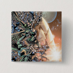 Macaron Carré 5 Cm Le groupe et la lune de nuit les plus noirs