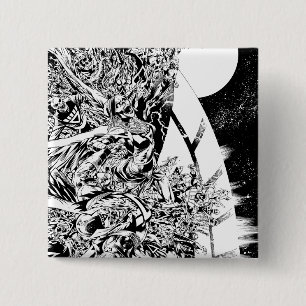 Macaron Carré 5 Cm Le groupe et la lune les plus noirs 2 de nuit