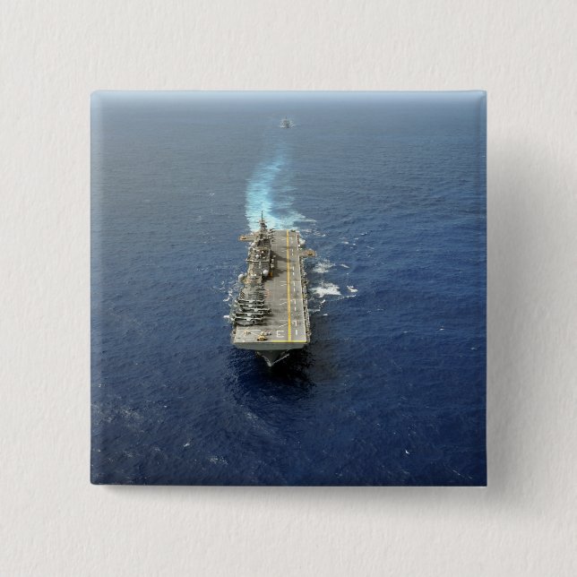 Macaron Carré 5 Cm Le groupe Kearsarge Amphibious Ready (Devant)
