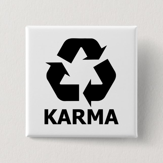 Macaron Carré 5 Cm Le karma réutilisent (Devant)