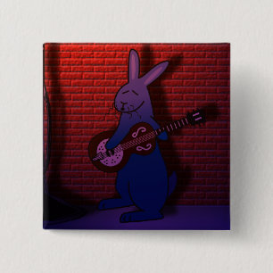 MACARON CARRÉ 5 CM LE LAPIN CHANTE LES BLEUS