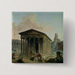 Macaron Carré 5 Cm Le Maison Carree avec l'amphithéâtre