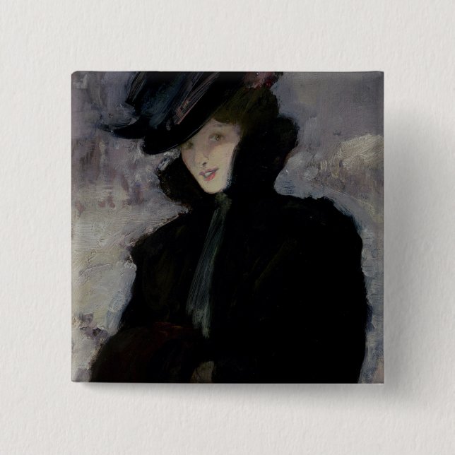 Macaron Carré 5 Cm Le manteau de fourrure (Devant)