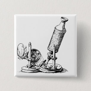 Macaron Carré 5 Cm Le microscope de Robert Hooke