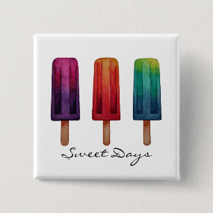 Macaron Carré 5 Cm Le mignon de Popsicle d'aquarelle crème