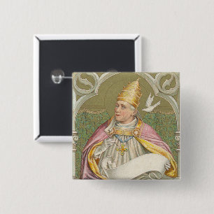 Macaron Carré 5 Cm Le pape Saint Grégoire le Grand (M 067)