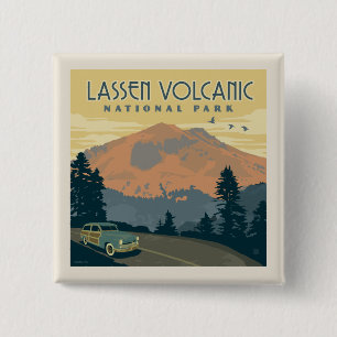Macaron Carré 5 Cm Le Parc national volcanique de Lassen   Voyage rou