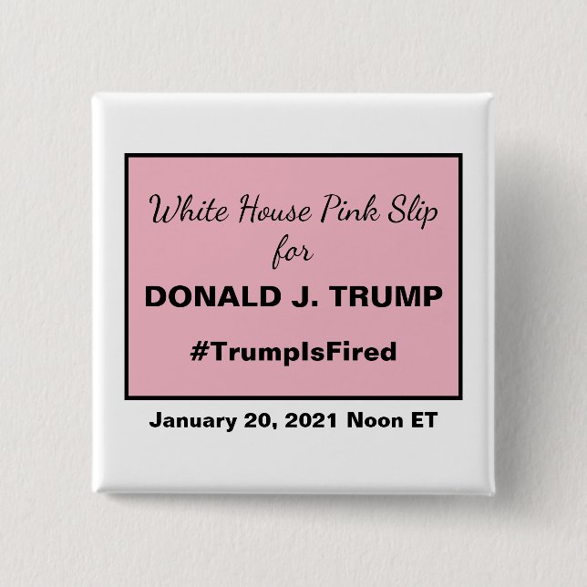Macaron Carré 5 Cm Le président Donald Trump à la Maison-Blanche (Devant)
