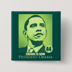 Macaron Carré 5 Cm Le Président Obama, changement est maintenant