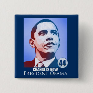 Macaron Carré 5 Cm Le Président Obama, changement est maintenant