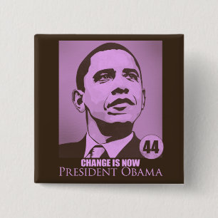 Macaron Carré 5 Cm Le Président Obama, changement est maintenant